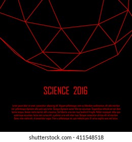 Science poster. Geometry - platonic solids. Illustration for your event, presentation, science report, lecture, conference, convention, congress