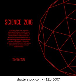 Science poster. Geometry - platonic solids. Illustration for your event, presentation, science report, lecture, conference, convention, congress