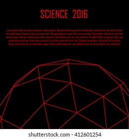 Science poster. Geometry - platonic solids. Illustration for your event, presentation, science report, lecture, conference, convention, congress