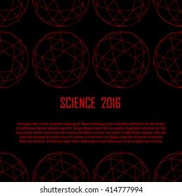 Science poster. Geometry - platonic solids. Illustration for your event, presentation, science report, lecture, conference, convention, congress