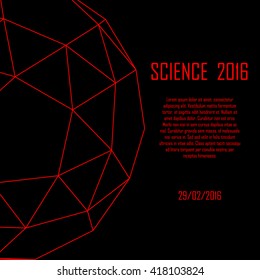 Science poster. Geometry - platonic solids. Illustration for your event, presentation, science report, lecture, conference, convention, congress