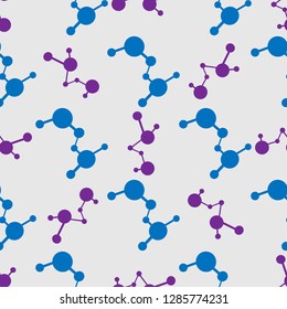 science print. seamless pattern Atomic structure molecular model