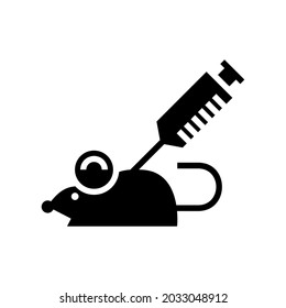 science rat injection icon or logo isolated sign symbol vector illustration - high quality black style vector icons
