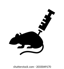 science rat injection icon or logo isolated sign symbol vector illustration - high quality black style vector icons
