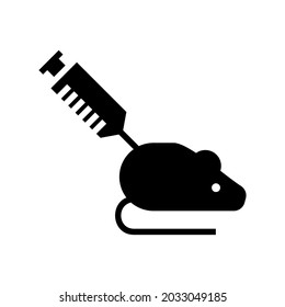 science rat injection icon or logo isolated sign symbol vector illustration - high quality black style vector icons

