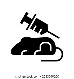 science rat injection icon or logo isolated sign symbol vector illustration - high quality black style vector icons
