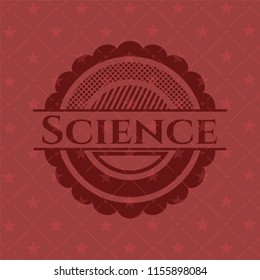 Science red emblem