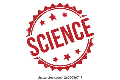 SCIENCE Red rubber stamp on white background. SCIENCE stamp sign. SCIENCE stamp.