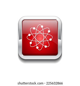 Science Red Vector Icon Button