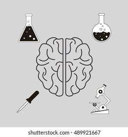science related icons image - Shutterstock ID 489921667