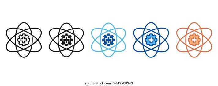 Science Report Icon Set Multiple Style Collection