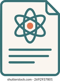 Icono de informe de Ciencia que muestra investigación de laboratorio y educación de datos