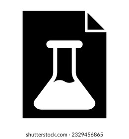 Science Report Vector Glyph Icon For Personal And Commercial Use.
