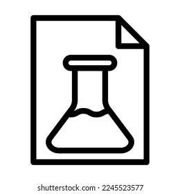 Science Report Vector Line Icon Design