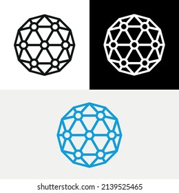 Science Research Dot Connection Abstract Logo