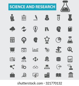 science, research, education icons