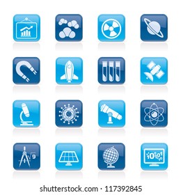 science, research and education Icons - Vector Icon set
