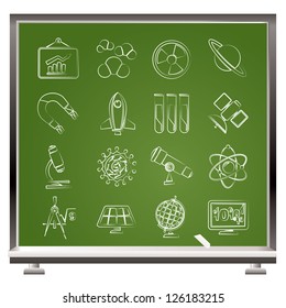 science, research and education Icons - Vector Icon set