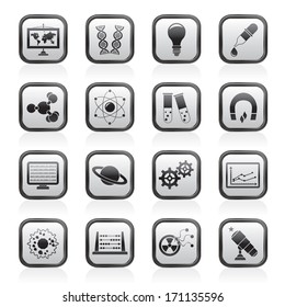 science, research and education Icons - Vector Icon set