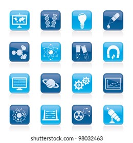 science, research and education Icons - Vector Icon set