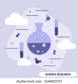 Investigación científica diseño plano estilo vector ilustración