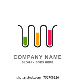 Science Research Formula Laboratory Logo Vector Icon