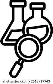 Science Research Icon Outline Vector Illustration