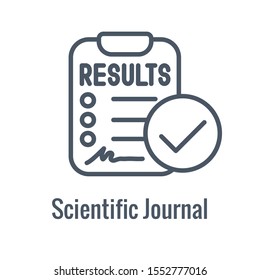 Science and Research Icon showing one part of the scientific process