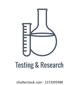 Science and Research Icon showing one part of the scientific process