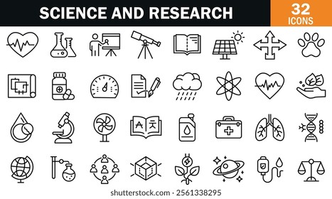 "Science and Research Icon: A Symbol of Knowledge, Discovery, and Innovation"