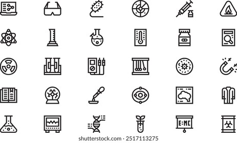Iconos de investigación de Ciencia Iconos de vectores de alta calidad Colección con trazo editable. Ideal para Profesional y Proyectos Creativos.