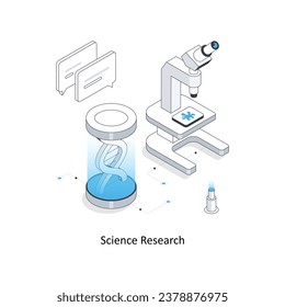 Science Research isometric stock illustration. EPS File