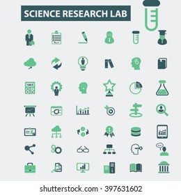 iconos de laboratorio de investigación científica
