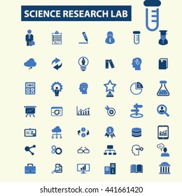 iconos de laboratorio de investigación científica