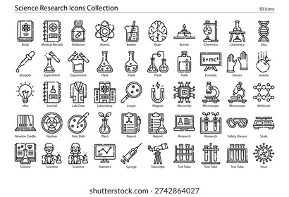 Science Research and Laboratory Icons