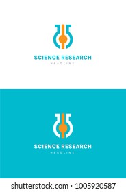 Science research logo template.