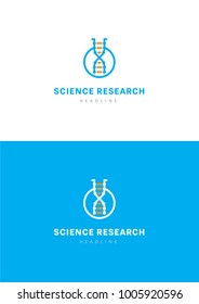 Science research logo template.