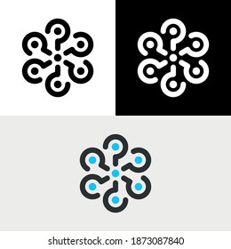Science Research Molecule Abstract Logo