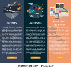 Science and Research Vertical Banner Concept