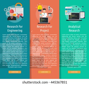 Science and Research Vertical Banner Concept