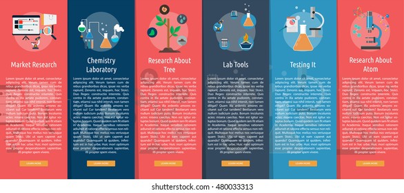 Science and Research Vertical Banner Concept