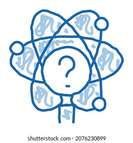 science researcher sketch icon vector. Hand drawn blue doodle line art science researcher sign. isolated symbol illustration