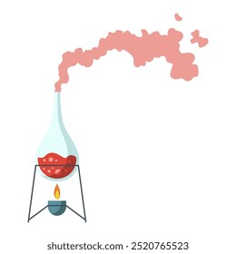 Ciencia investigando elemento de laboratorio químico. Profesional de la investigación científica. Concepto de Vector de ingeniería molecular. Símbolo moderno del diseño interior del aula de la química o científica