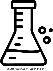 science retort icon flat style isolated