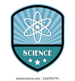 Science retro label