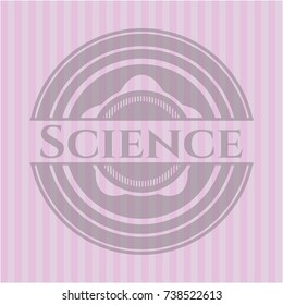 Science retro pink emblem