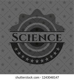 Science retro style black emblem