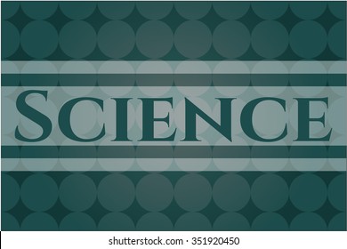 Science retro style card, banner or poster