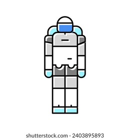 science robot color icon vector. science robot sign. isolated symbol illustration