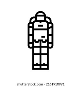 science robot line icon vector. science robot sign. isolated contour symbol black illustration